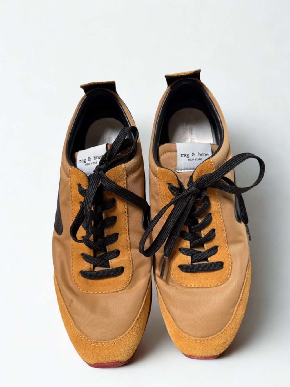 rag & bone Tan and Black Retro Runner Women's Sneakers - Picture 3 of 4
